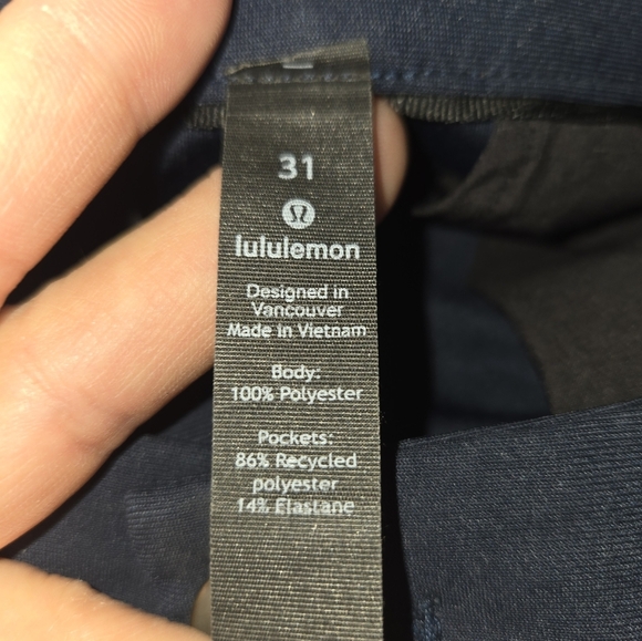 lululemon athletica Other - Lululemon mens pants navy blue size 31 good condition